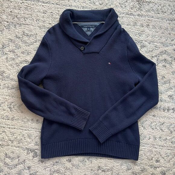 Men’s Navy Tommy Hilfiger Sweater - Picture 1 of 4